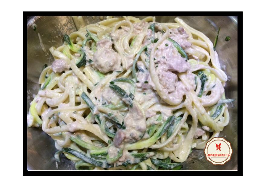 linguines thon et courgette