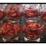 Tartare de fraises au Malibu